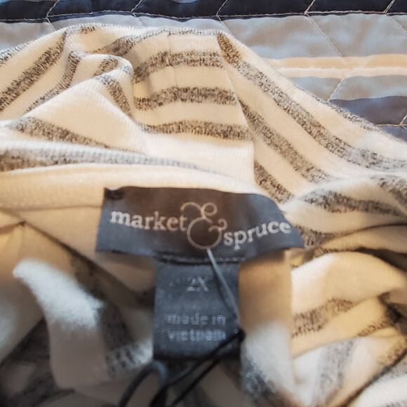 New Market and Spruce Stitch Fix Size 2X Striped Cowl Neck Knit Top Soft Stretch - Picture 5 of 8